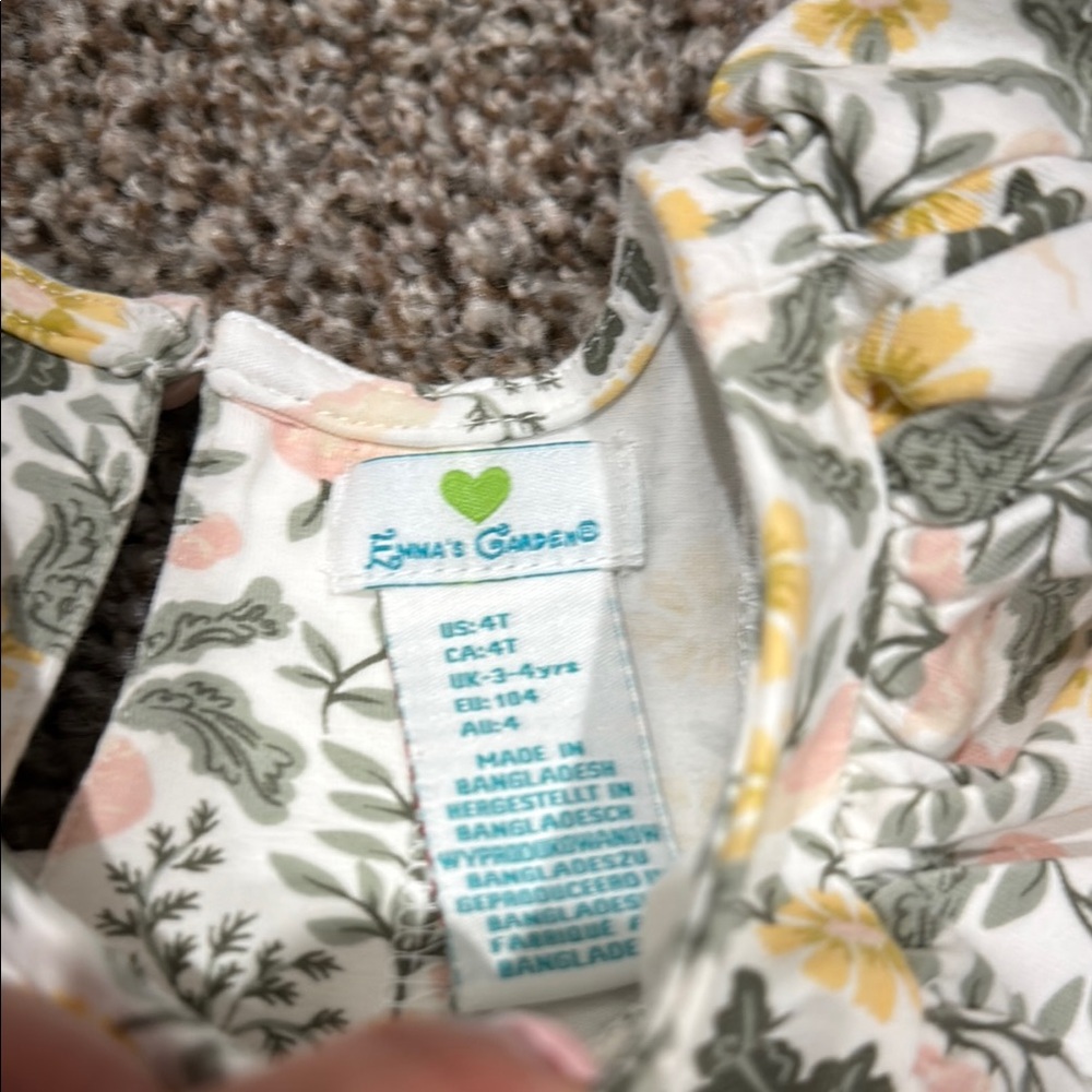 Girl’s Floral Ruffle Top - Picture 2 of 4